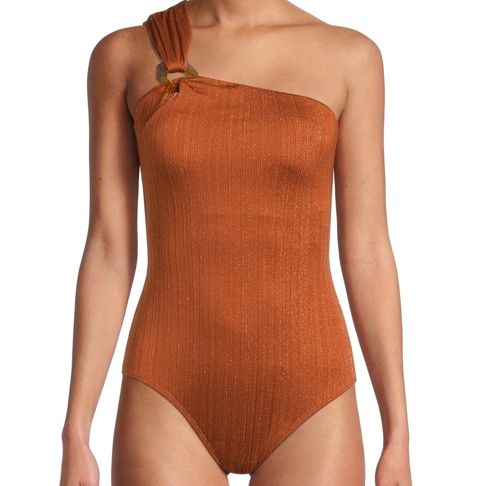 NWT Time and Tru One Shoulder Swimsuit (Medium)